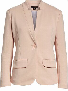 Gibson Notch Collar Cotton Blend Blazer size XS in Pink